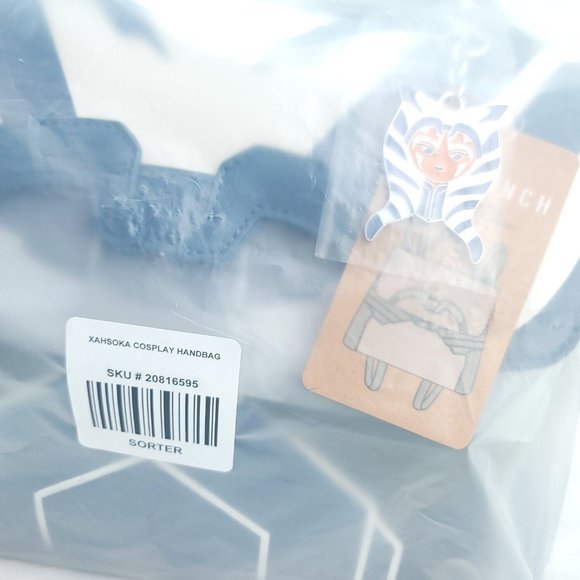 Star Wars Ahsoka Blue White Cosplay Detachable Strap Convertible Backpack Bag - Picture 12 of 15